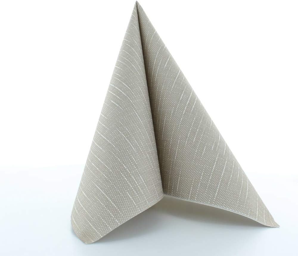 Șervețele de masă Mank Airlaid 40 x 40 cm | Șervețele de masă premium de unică folosință | Materiale textile și absorbante | Perfecte pentru evenimente și petreceri | Pachet de 50 | Stockholm (Gri) - Image 2
