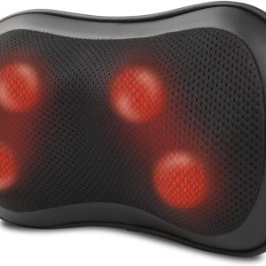 Pernă de masaj RENPHO cu funcție de căldură, cadouri pentru femei, masaj Shiatsu cu 3 viteze pentru gât, masaj pentru spate cu capete de masaj rotative, masaj prin frământare profundă