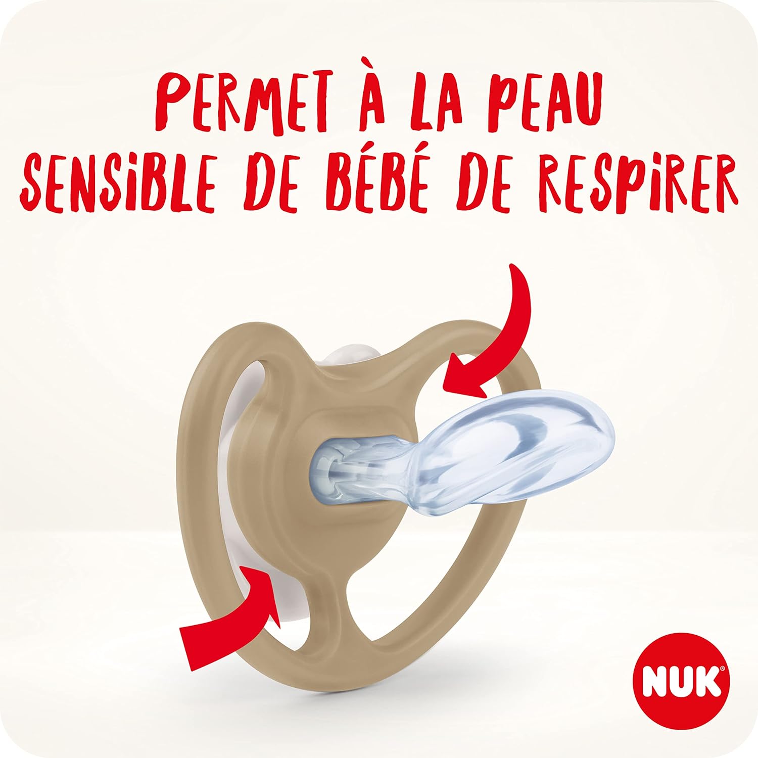 Suzetă NUK Space Night, 18-36 luni, cu orificii de ventilație extra mari, strălucește în întuneric, silicon fără BPA, vulpe și buburuză, pachet de 2 - Image 2