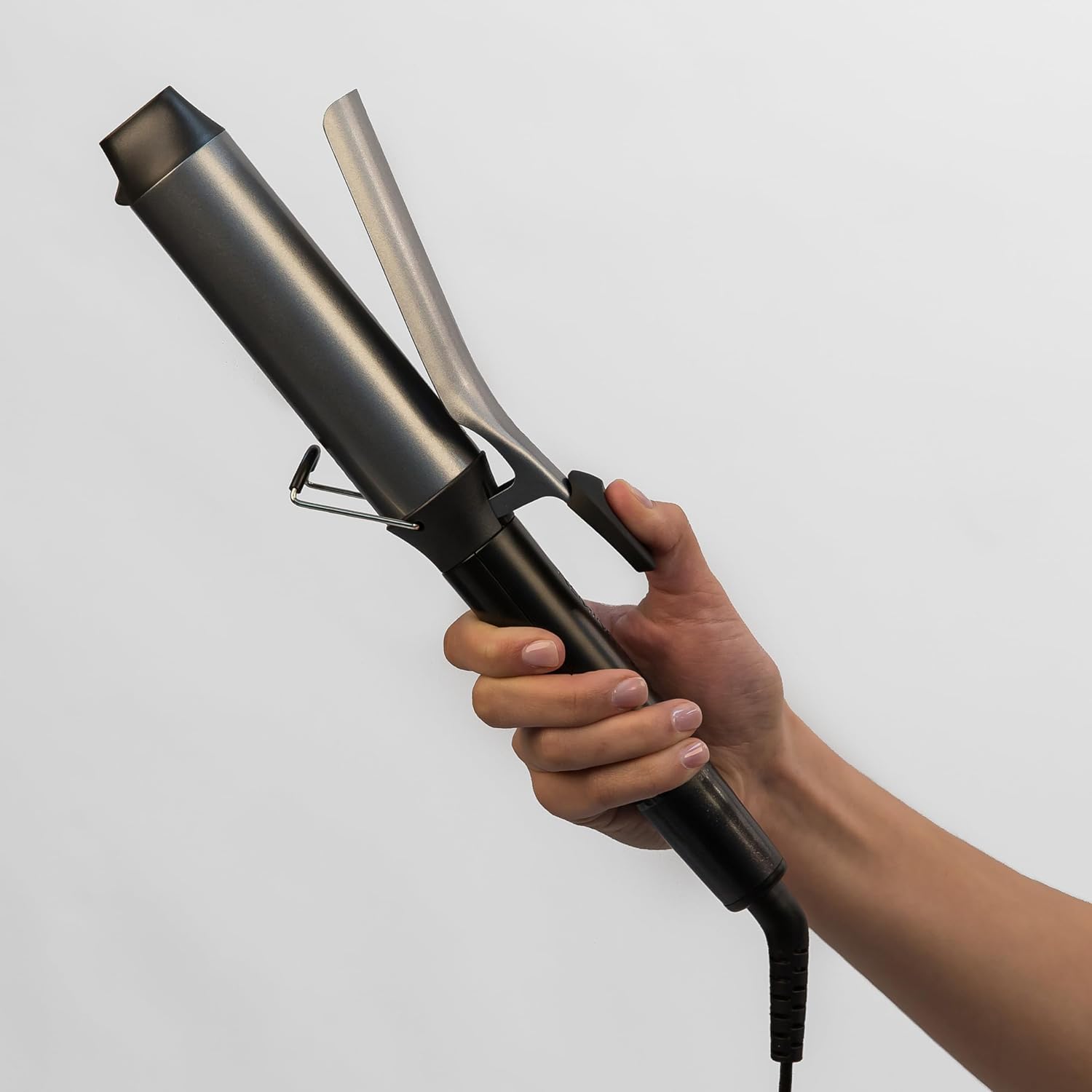 Remington Pro Big Curl CI5538, 38 mm pentru bucle mari, protecție în 4 direcții, înveliș antistatic din turmalină ceramică, 8 setări de temperatură, timp de încălzire de 30 de secunde, argintiu/gri - Image 3