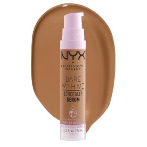 NYX Professional Makeup, Ser corector Bare With Me cu finisaj natural și acoperire medie, Auriu intens, 9,6 ml