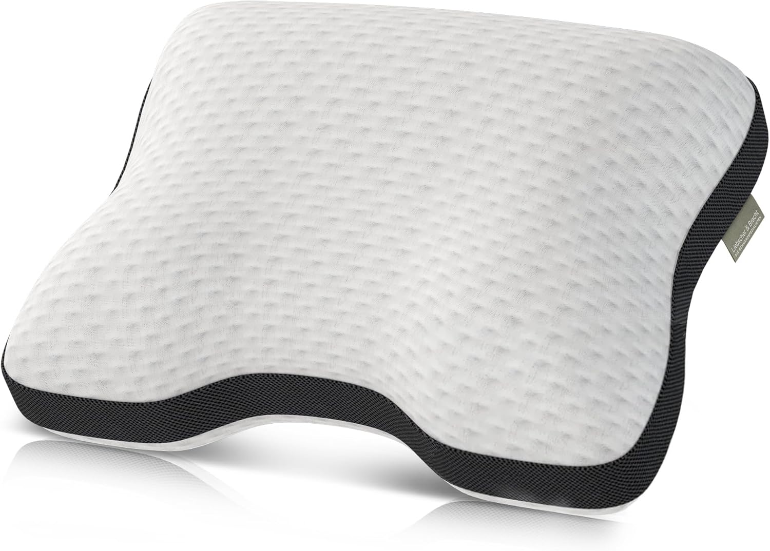 Pernă ortopedică pentru gât Liebscher & Bracht, 40 x 55 cm, pentru a sprijini durerile de gât - Pernă ergonomică și reglabilă pe înălțime cu două niveluri de duritate - Respirabilă și lavabilă
