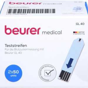 Benzi de testare pentru glucoză Beurer GL40, pachet de 100