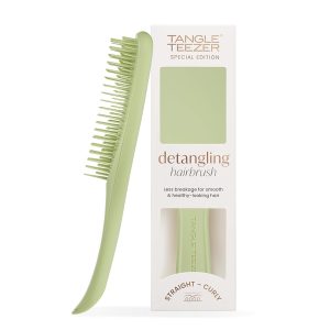 Perie de descurcat Tangle Teezer Ultimate - Păr ud și uscat - Perie de descurcat pentru toate tipurile de păr - Peri în două etape care reduc ruperea părului și nodurile - Suprafață mată verde măsliniu