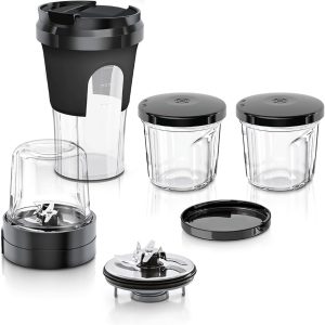 Bosch TastyMoments MUZ45XTM1 5 în 1 Mixare, Măcinare, Tocare, Depozitare, Cană ToGo, Compatibilă cu Robotul de Bucătărie MaxxiMUM Seria 4 Seria 2 MUM4