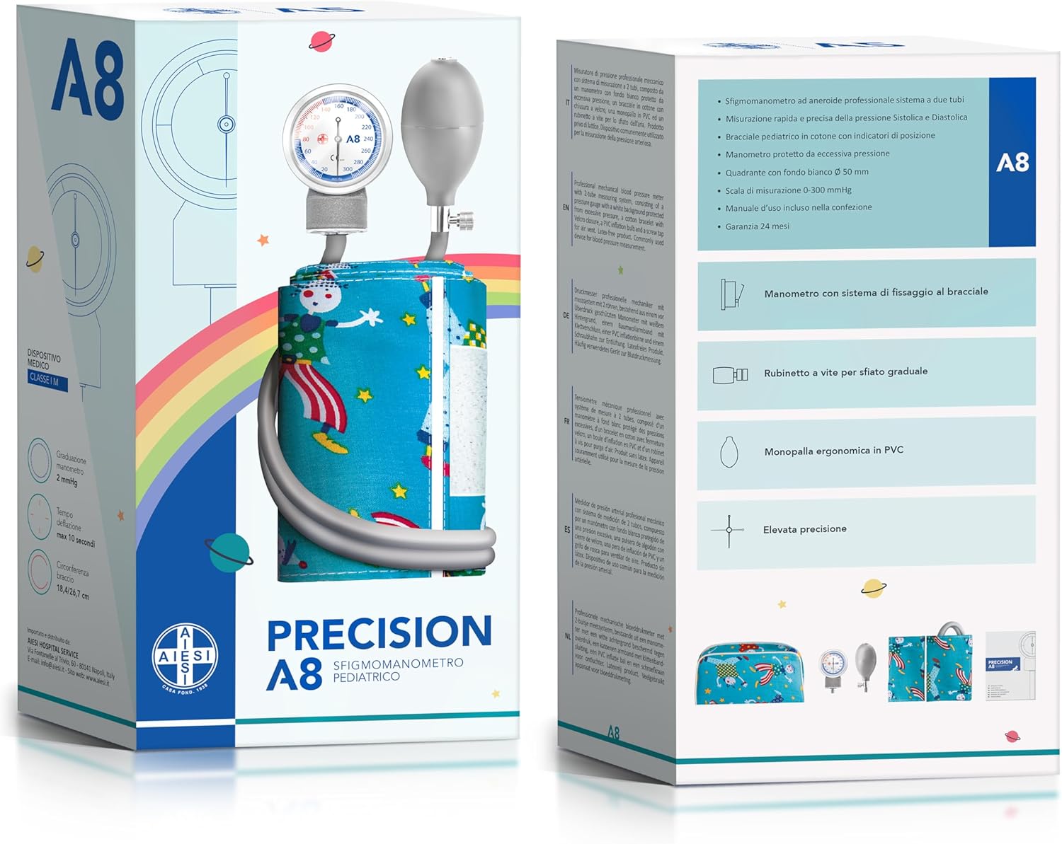 Tensiometru aneroid pediatric manual profesional AIESI tip clasic pentru copii DOCTOR PRECISION CHILD - Tensiometru de braț - Image 3