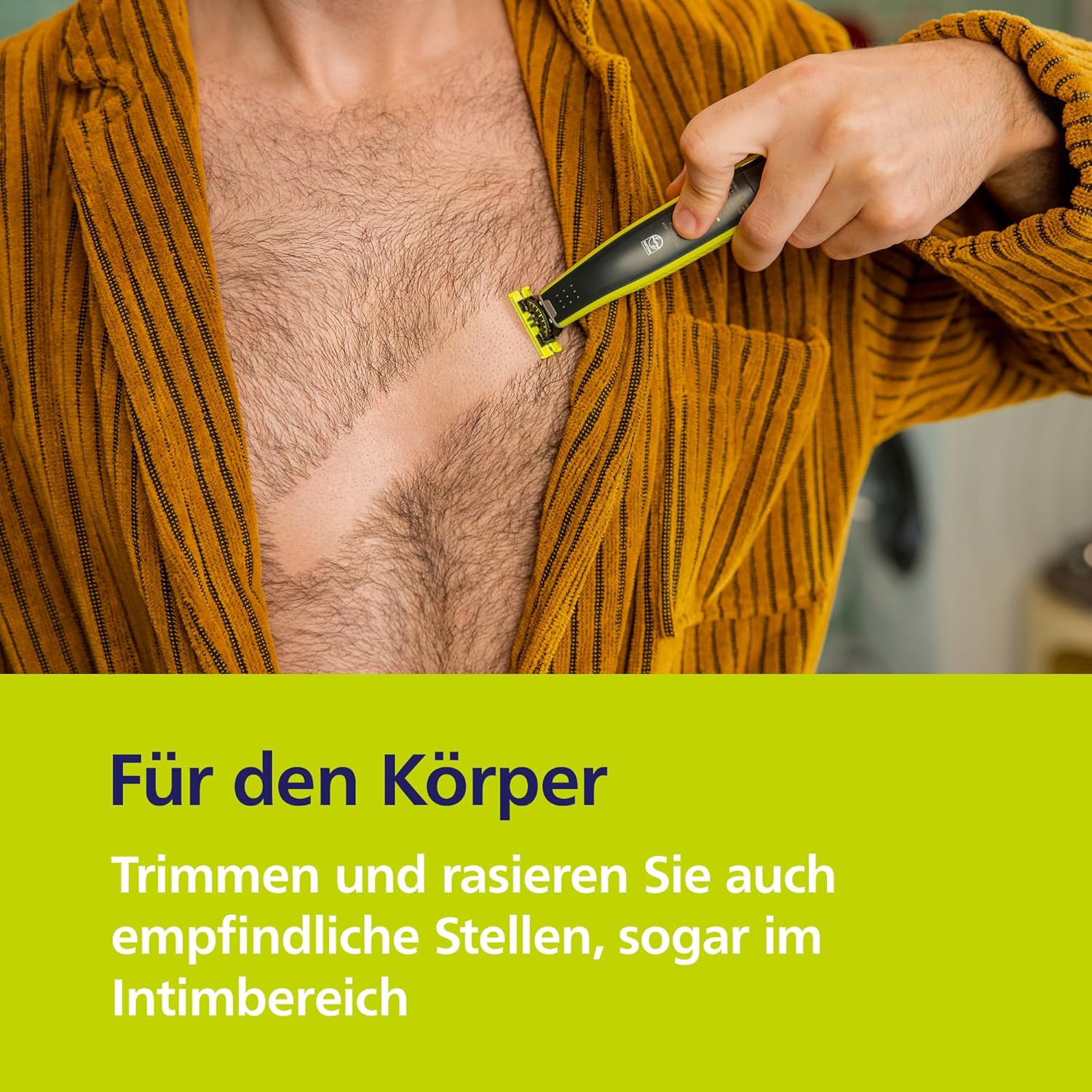 Aparat de tuns electric pentru barbă Philips OneBlade 360 pentru față și corp, aparat de ras și de îngrijire corporală pentru tuns, coafat și aparate de ras, 3 lame la 360°, 4 accesorii de tuns (1, 2, 3, 5 mm), 2 accesorii pentru corp. - Image 4