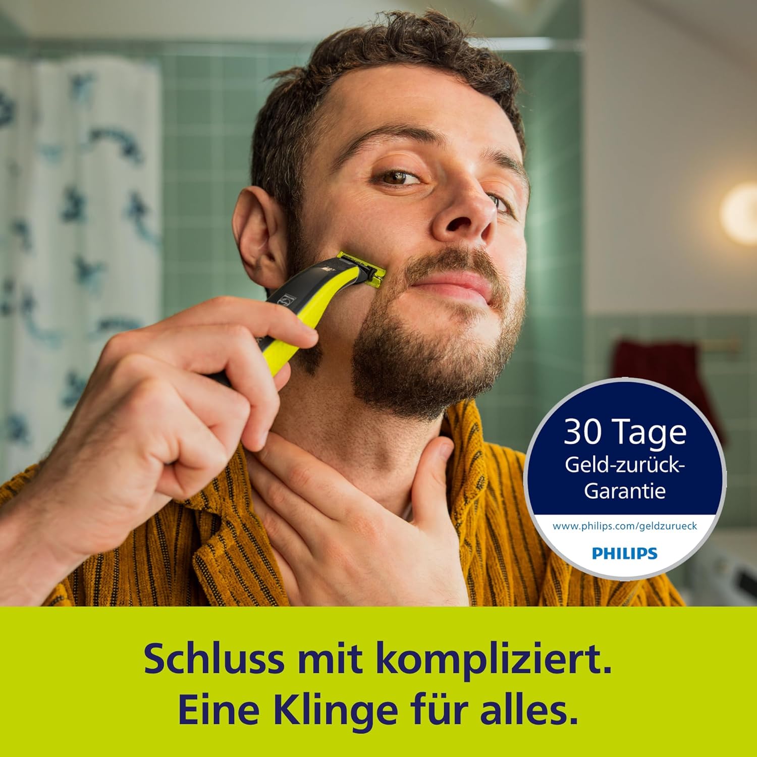 Aparat de tuns electric pentru barbă Philips OneBlade 360 pentru față și corp, aparat de ras și de îngrijire corporală pentru tuns, coafat și aparate de ras, 3 lame la 360°, 4 accesorii de tuns (1, 2, 3, 5 mm), 2 accesorii pentru corp. - Image 2
