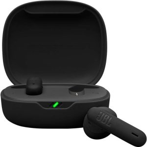 Căști intraauriculare wireless JBL Wave Flex 2 Bluetooth cu 40 de ore de redare, sunet JBL Pure Bass, tehnologie Smart Ambient, protecție IP54 împotriva apei și prafului, conexiune multipunct, negru