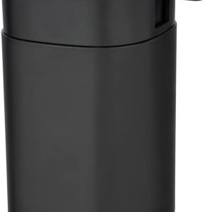 Dozator de săpun WENKO Davos, perfect pentru 350 ml de săpun lichid, fabricat din plastic de înaltă calitate, fără BPA, dimensiuni 9,8 x 13 x 7,8 cm, negru mat