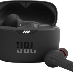 JBL Tune 235 NC, Căști Bluetooth intraauriculare True Wireless cu anulare a zgomotului, autonomie a bateriei de 48 de ore, rezistente la apă și praf IP54, design confortabil tip stick-closed, negre