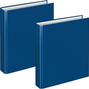 Veloflex A115105, Clasator cu inele de bază, DIN A5, 2 bucăți, albastru, înălțime de umplere 25 mm, Clasator cu mecanism cu 2 inele