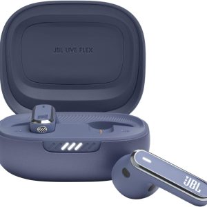 JBL Live Flex - Căști Bluetooth In-Ear cu autonomie de 40 de ore - Anulare zgomot și impermeabile - Albastre