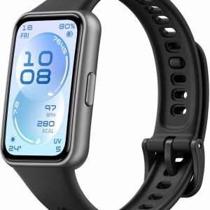 Ceas inteligent HUAWEI Band 11, monitor de fitness cu ecran AMOLED de 1,62 inci, 1500 niți, monitorizare ritm cardiac și somn, SpO2, baterie de până la 14 zile, bunăstare emoțională, Bluetooth, Android și iOS, negru