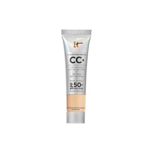 IT Cosmetics Your Skin But Better CC Cream SPF 50+ 12 ml, cremă multifuncțională puternic pigmentată cu SPF 50, cremă de zi anti-îmbătrânire colorată, fond de ten, corector și îngrijire într-unul singur, culoare medie