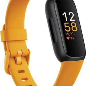 Fitbit Inspire 3 de Google, Tracker de sănătate și fitness pentru femei/bărbați, Monitor de ritm cardiac, Gestionarea stresului, Analiza somnului și Durată de viață a bateriei de până la 10 zile, Ceas fitness compatibil cu Android/iOS