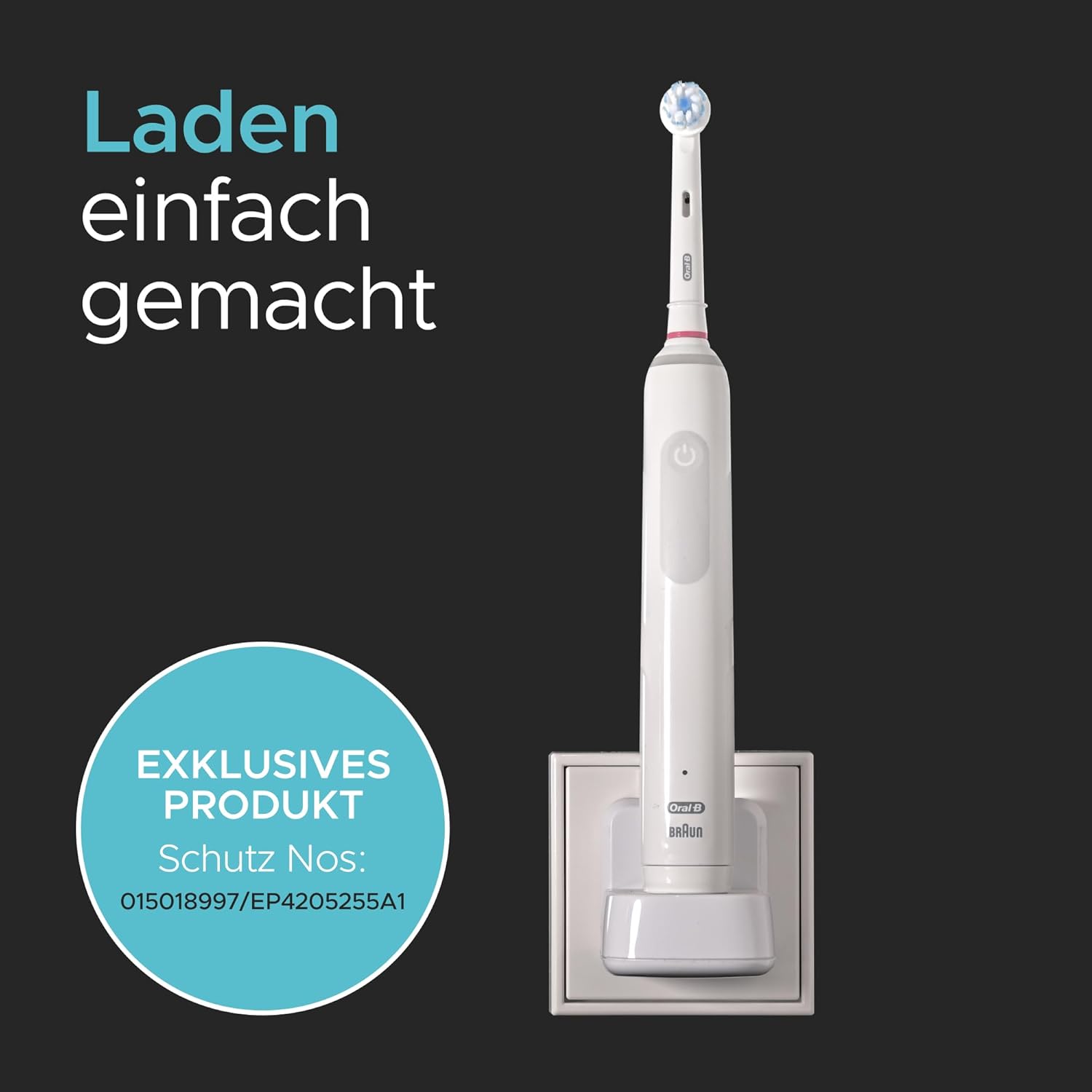 Încărcător de perete pentru periuță de dinți electrică de la ProofVision pentru priză UE pentru Oral-B/Braun (modele cu excepția seriei IO și Pulsonic) - Image 6