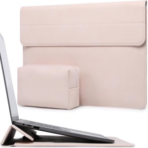 Husă laptop HYZUO de 13 inch cu funcție de suport pentru MacBook Air 13 M5 M4 M3 M2 M1 (2026-2018), MacBook Neo 13 inch (2026), MacBook Pro 13 M2 M1 (2026-2016), iPad Pro/Air 13, Surface Pro 12-3, culoare caisă