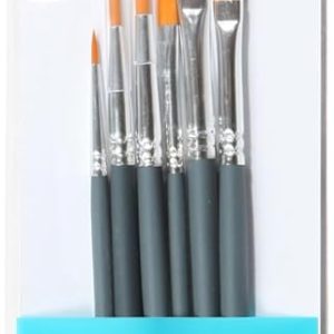 Pensule pentru acuarelă Winsor & Newton, mâner scurt, set de 6, multicolore, 7 x 1 x 4,3 cm