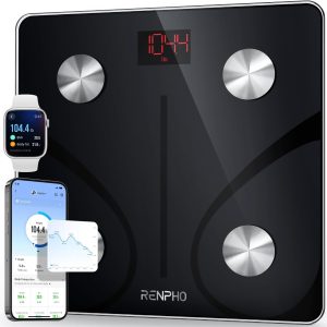 Cântare Renpho pentru grăsime corporală, cântare digitale personale, cântare Bluetooth pentru analiza corporală cu aplicație, cântare inteligente pentru grăsime corporală, IMC, masă musculară, proteine, BMR