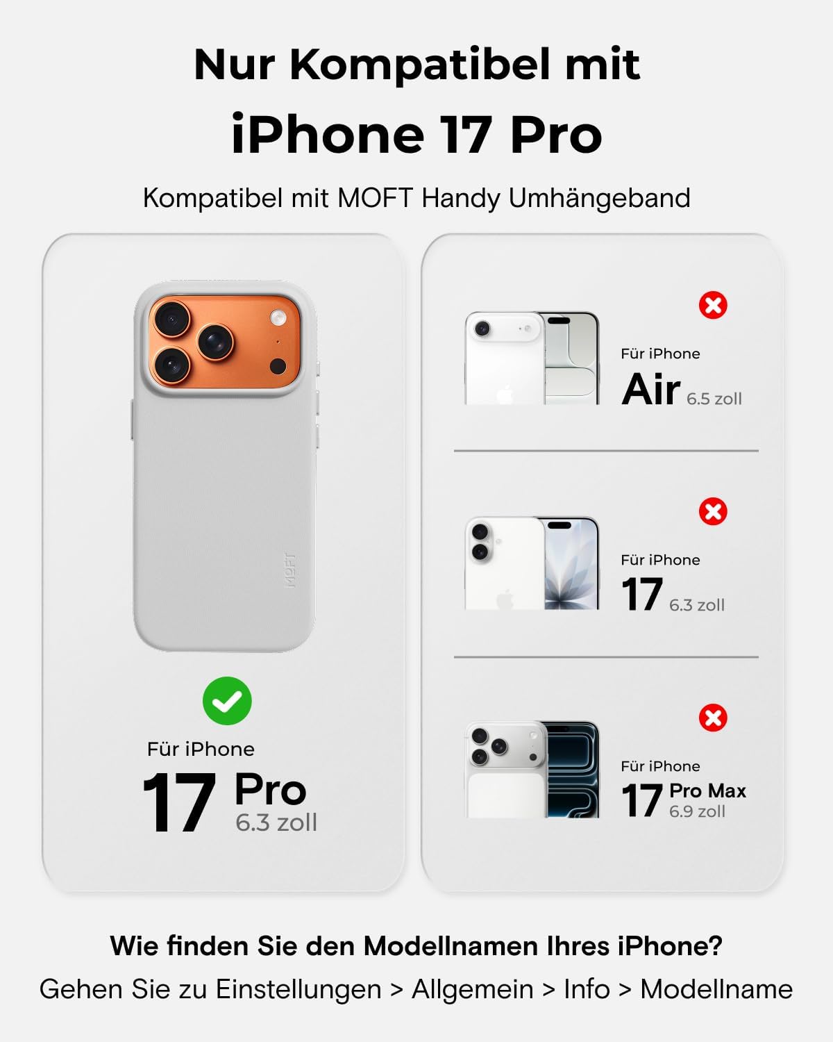 Husă din piele vegană MOFT MOVAS pentru iPhone 17 Pro, carcasă magnetică, moale la atingere, reținerea culorii, rezistentă la pete, ușor de curățat, culoarea Misty Bay - Image 2