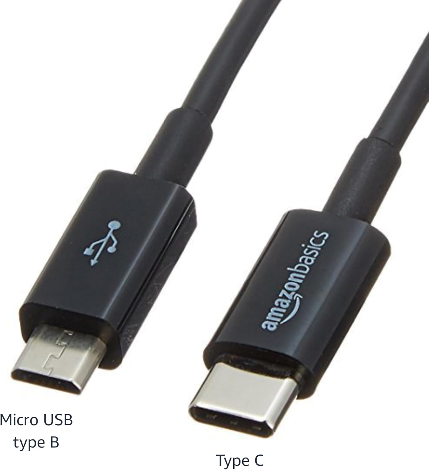 Cablu Amazon Basics USB-C la Micro USB 2.0 pentru smartphone - 15,2 cm, negru - Image 2