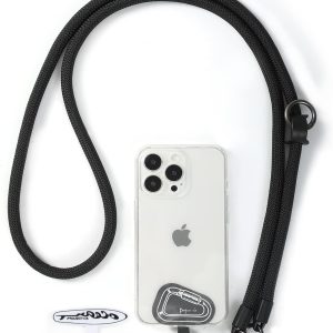 Curea de gât pentru telefon mobil 1, Pernuțe pentru curea telefon mobil 2, Șnur universal reglabil pentru telefon mobil, Curea de gât pentru telefon mobil, Șnur pentru telefon mobil, Pandantiv telefon mobil (negru)