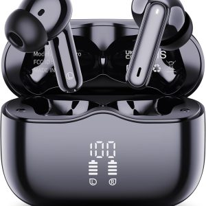 Căști Bluetooth, 2025 Căști In-Ear Wireless Bluetooth 5.4 cu 4 microfoane ENC pentru reducerea zgomotului, bas profund, 40 de ore de utilizare