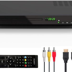 Player Blu-ray HD, player Blu-ray compact, player DVD HDMI 1080P cu ieșire HDMI/ieșire AV/ieșire coaxială, intrare USB, acceptă toate DVD-urile și discuri Blue Ray din regiunea B/2