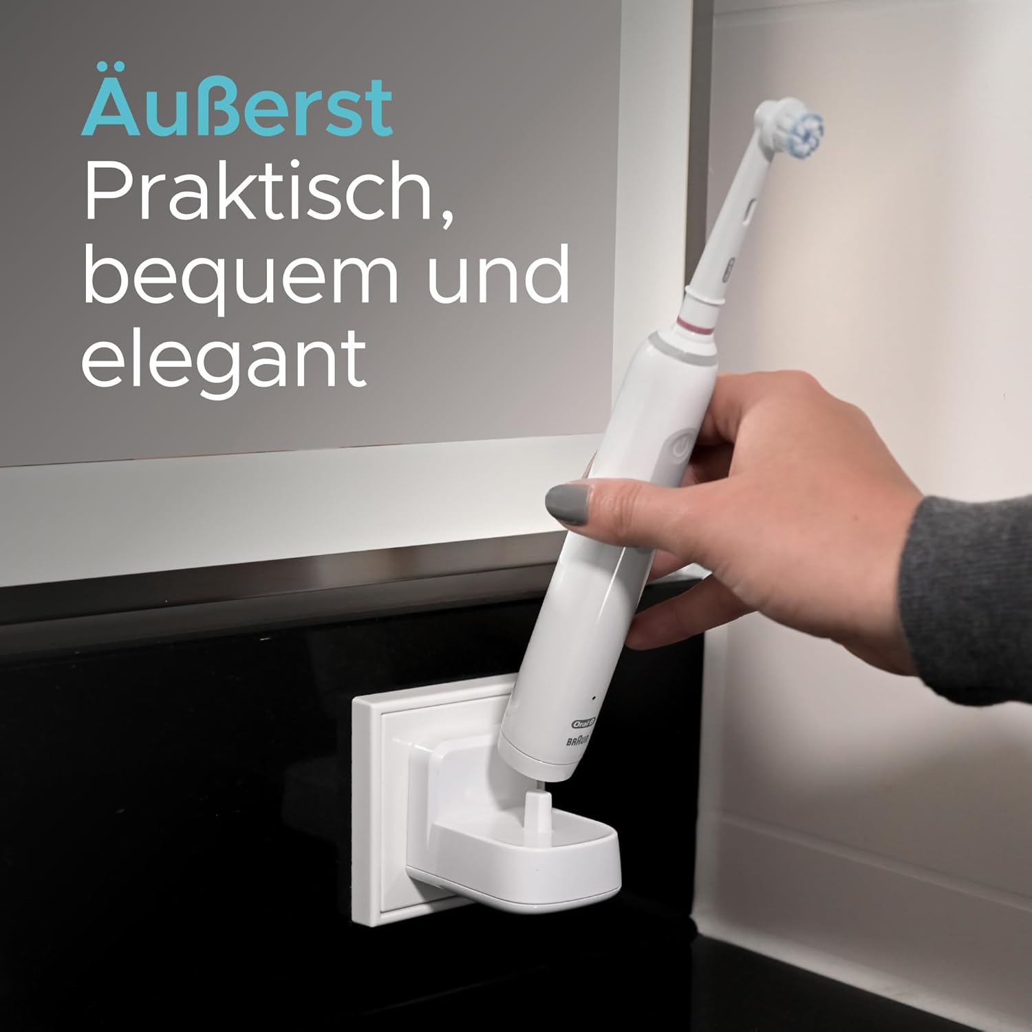 Încărcător de perete pentru periuță de dinți electrică de la ProofVision pentru priză UE pentru Oral-B/Braun (modele cu excepția seriei IO și Pulsonic) - Image 2