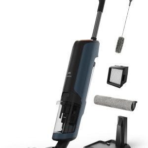 Aspirator cu baterie AEG Wet & Dry cu funcție de ștergere, Wet & Dry, Wireless, Fără sac, Podea dură, Autocurățare, Uscare rapidă, Fără urme, Ușor, Păr de animale, Silențios, Albastru, AW81U3DB