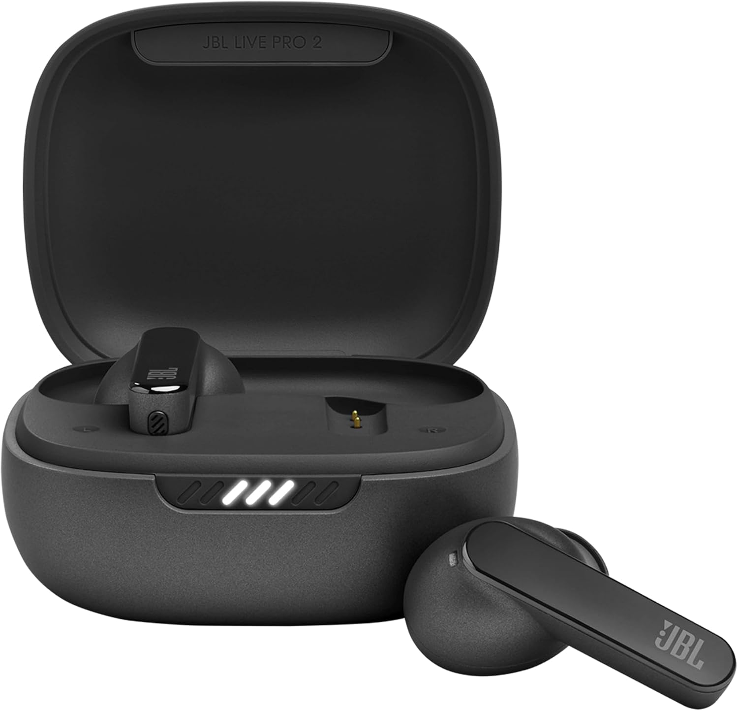 JBL Live Pro 2 TWS - Căști intraauriculare True Wireless impermeabile cu anulare a zgomotului, negre - Până la 40 de ore de redare a muzicii