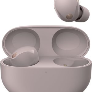 Căști wireless Sony WF-1000XM5 cu anulare a zgomotului, Bluetooth, căști intraauriculare, microfon, autonomie baterie de până la 24 de ore, încărcare rapidă, IPX4, compatibile cu iOS și Android - roz