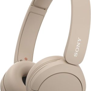 Căști Bluetooth wireless Sony WH-CH520, supraauriculare, calitate înaltă a sunetului, design ușor, durată de viață a bateriei de până la 50 de ore, încărcare rapidă, egalizator, calitate clară a conversațiilor, iOS și Android - bej