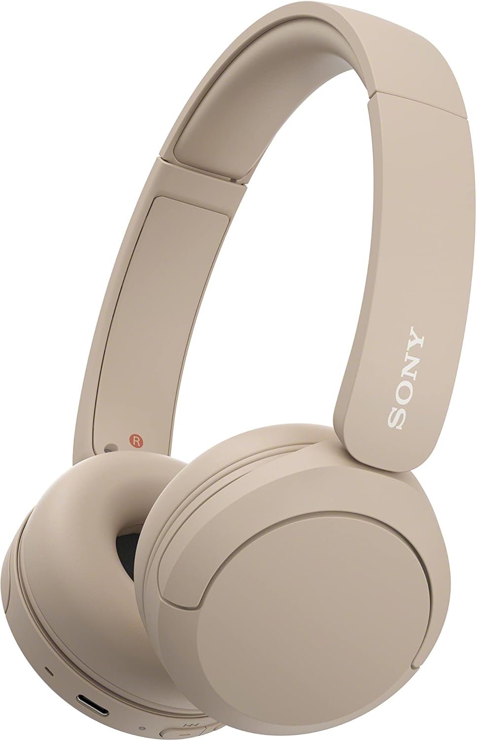 Căști Bluetooth wireless Sony WH-CH520, supraauriculare, calitate înaltă a sunetului, design ușor, durată de viață a bateriei de până la 50 de ore, încărcare rapidă, egalizator, calitate clară a conversațiilor, iOS și Android - bej