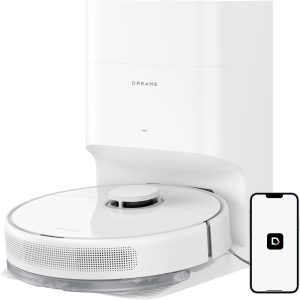 Aspirator robot dreame D10 Plus Gen 2 cu funcție de ștergere, golire automată a prafului, stocare praf până la 90 de zile, navigare LiDAR, putere de aspirare de 6000 Pa pentru covoare și păr de animale, baterie de 285 de minute