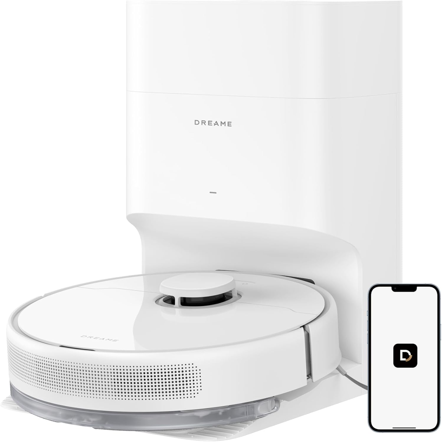 Aspirator robot dreame D10 Plus Gen 2 cu funcție de ștergere, golire automată a prafului, stocare praf până la 90 de zile, navigare LiDAR, putere de aspirare de 6000 Pa pentru covoare și păr de animale, baterie de 285 de minute