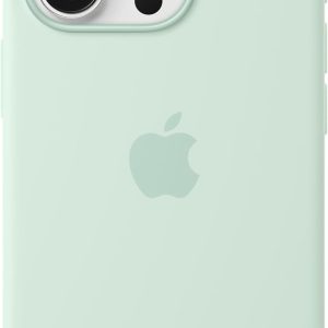 Husă din silicon Apple pentru iPhone 16 Pro cu MagSafe - Acvamarin