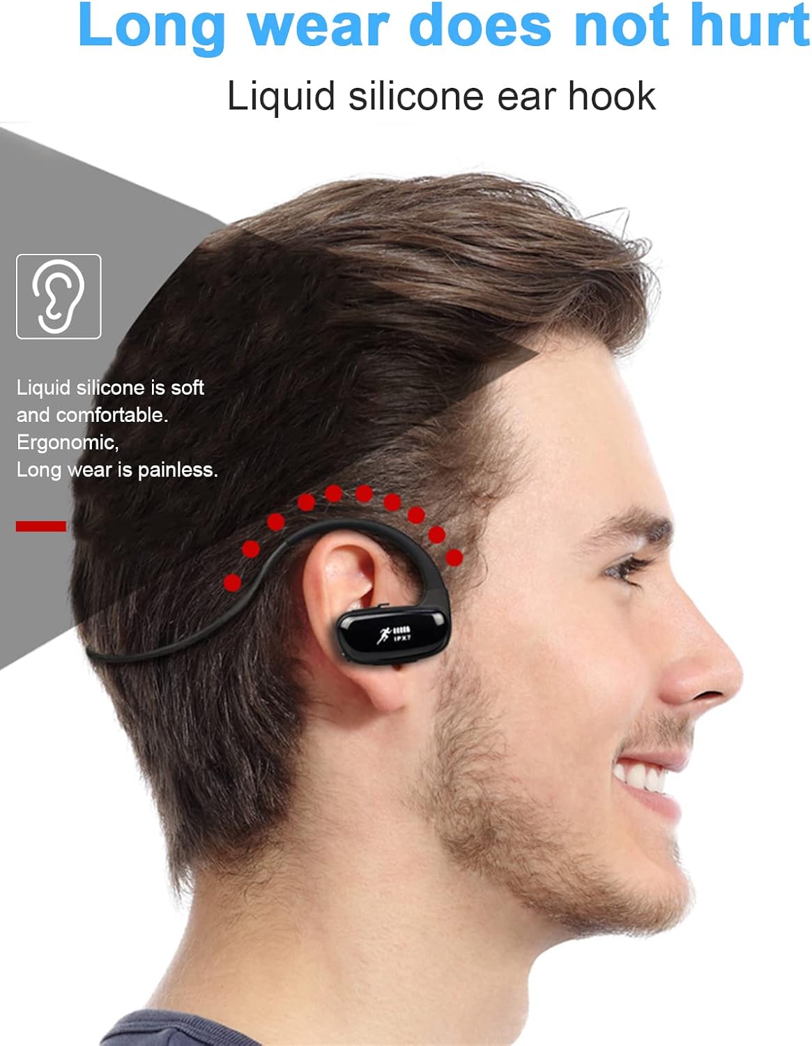 Căști sport CYBORIS impermeabile, player MP3 impermeabil IPX7 de 32 GB cu Bluetooth, căști pentru alergare, 10 ore de redare, căști wireless Bluetooth 5.3 cu anulare a zgomotului - Image 3