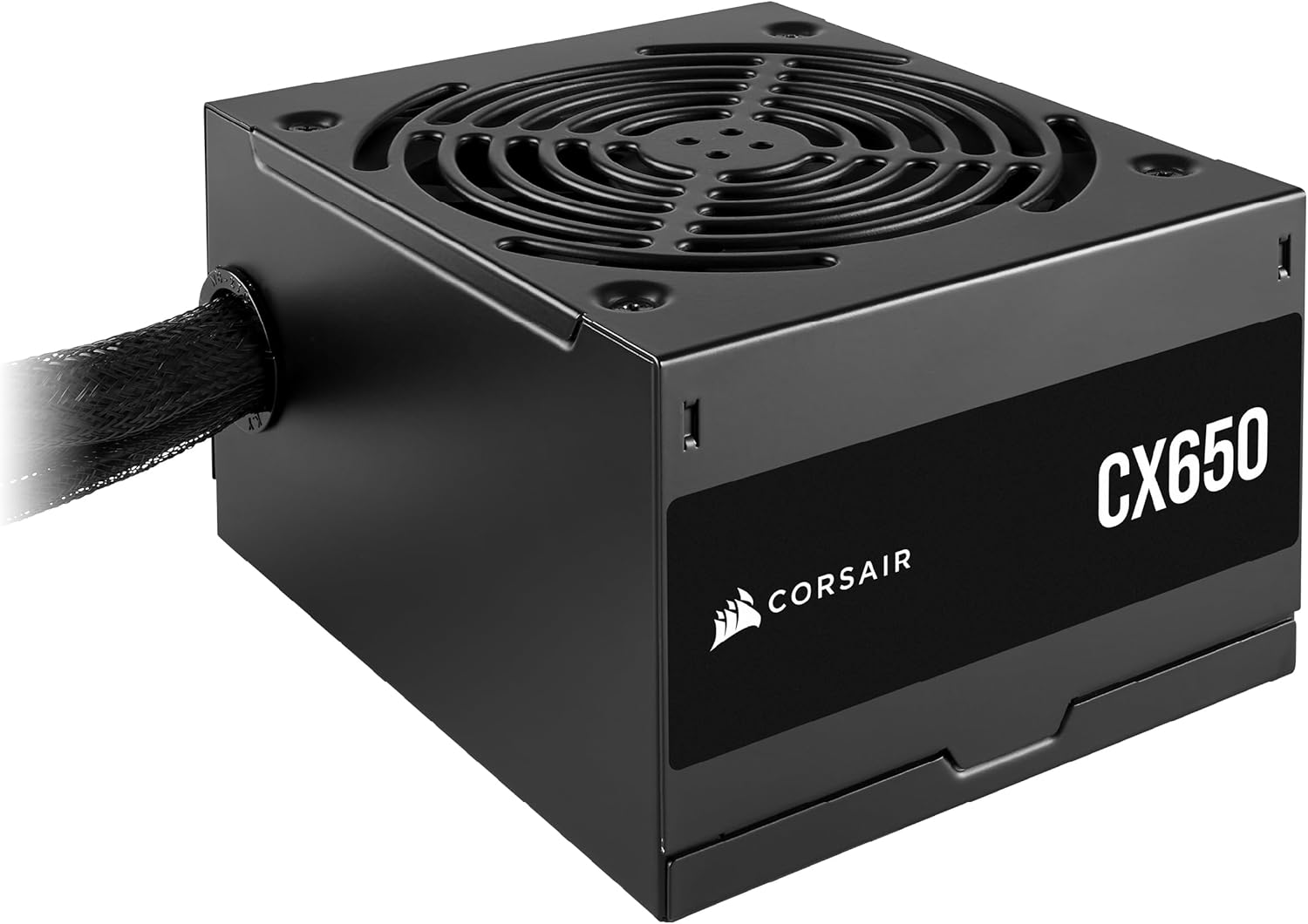 Sursă de alimentare CORSAIR CX650 ATX 650W - Certificare 80 Plus Bronze - Zgomot redus - Cabluri acoperite - Nemodulară - UE - Negru