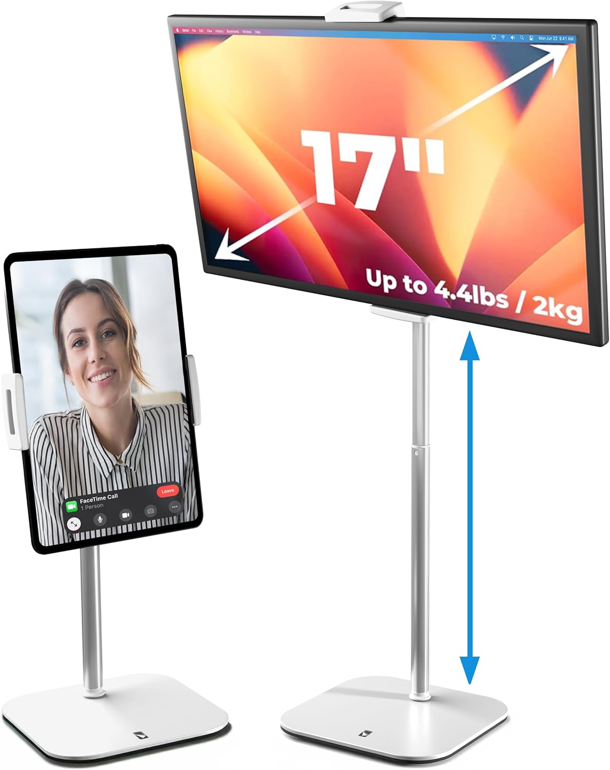 Suport pentru iPad COOPER TabStand de 20 inch pentru birou, suport portabil pentru monitor de până la 17 inch, susține 4,4 lbs suport pentru tabletă desktop suport pentru tabletă suport pentru Apple iPad