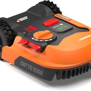 Mașină de tuns iarba robotizată WORX Landroid WR169E cu cablu de delimitare pentru grădini de până la 300 m² - Navigație AIA - Control prin aplicație, WLAN, Bluetooth - Tăiere la margine - Lățime de tăiere 16 cm - Înălțime de tăiere 30-60 mm