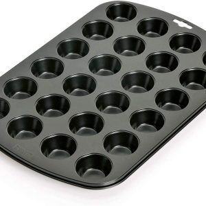 Tavă pentru mini brioșe Kaiser Inspiration pentru 24 de brioșe, 38 x 27 cm, cu strat antiaderent, timp scurt de coacere pentru rețete dulci și sărate