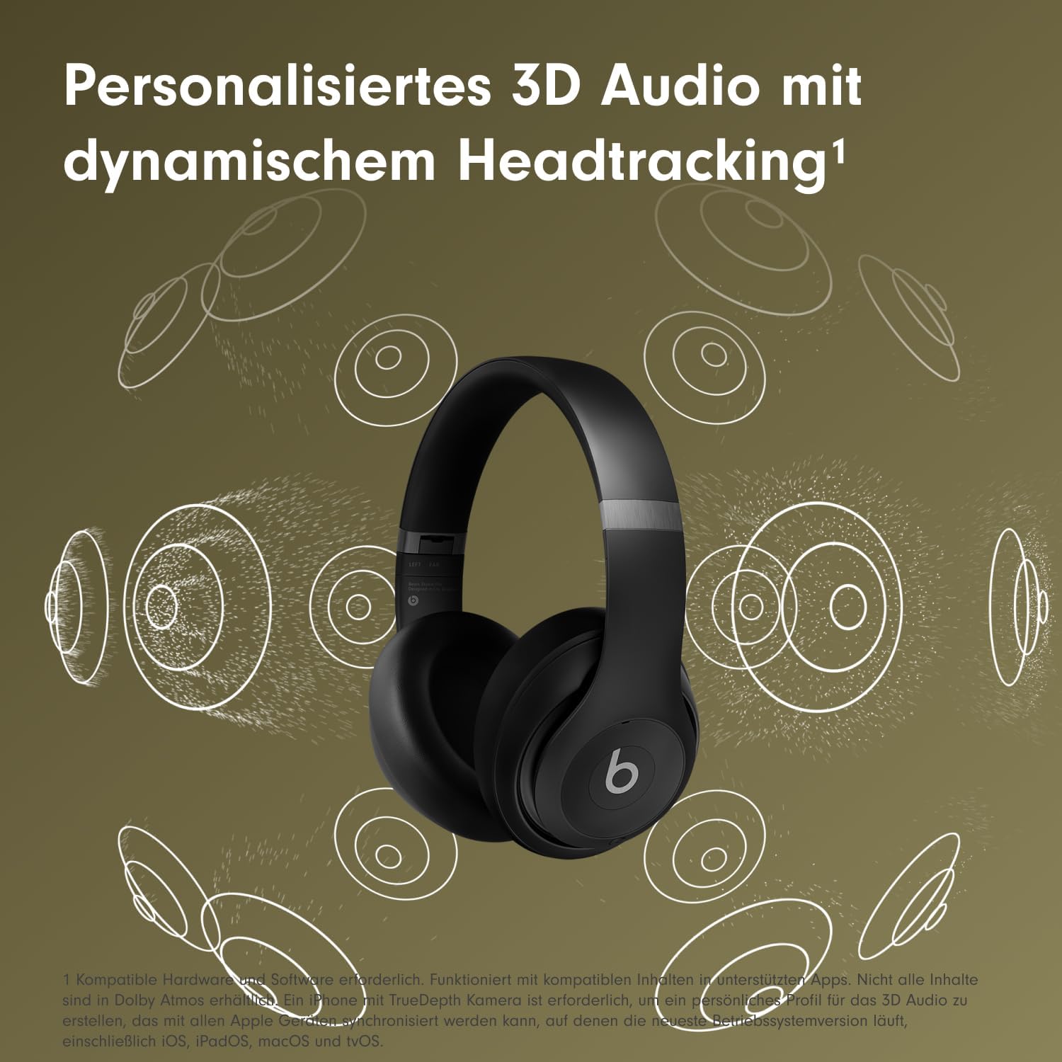Beats Studio Pro – Căști Bluetooth complet wireless cu anulare a zgomotului – Sunet 3D personalizat, sunet fără pierderi USB-C, compatibilitate cu Apple și Android – Negru - Image 2