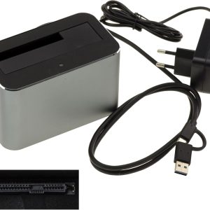 Stație de andocare KALEA-INFORMATIQUE USB 3.0 5G pentru hard disk SAS 2.5 sau 3.5 cu port SFF-8482, interfață USB A sau C, sursă de alimentare 12V 3A, carcasă din aluminiu