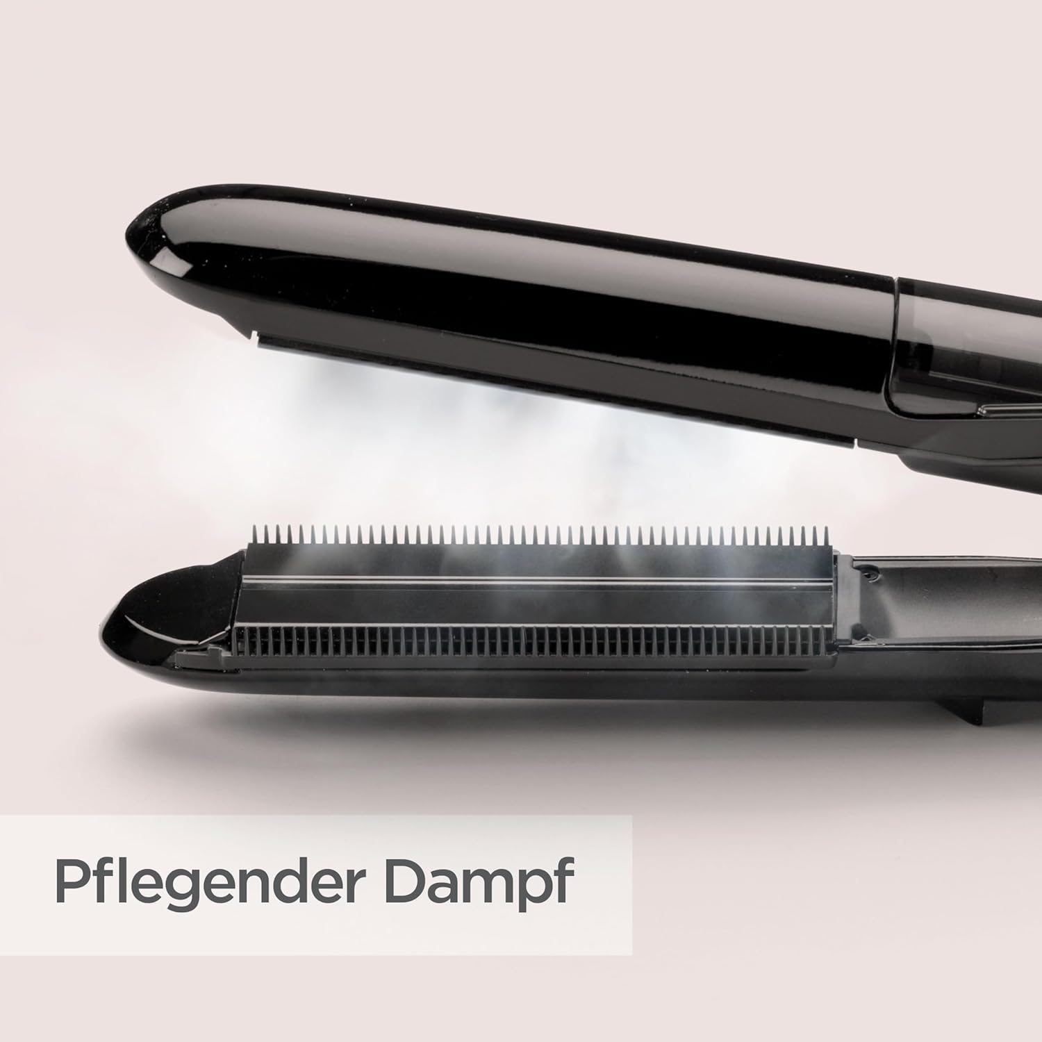 Placă de îndreptat părul BaByliss Steam Straight - Sistem hidratant pentru un păr mai moale, Plăci ceramice din titan pentru o coafare fină, 5 setări de temperatură de la 150°C la 230°C, ST492E - Image 3
