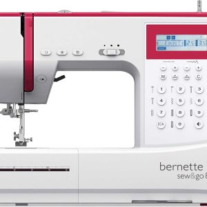 Mașină de cusut Bernette Sew & Go 8 / 197 cu accesorii / cusut profesional / ideală pentru quilting și patchwork, automată / cu afișaj LCD - design elvețian
