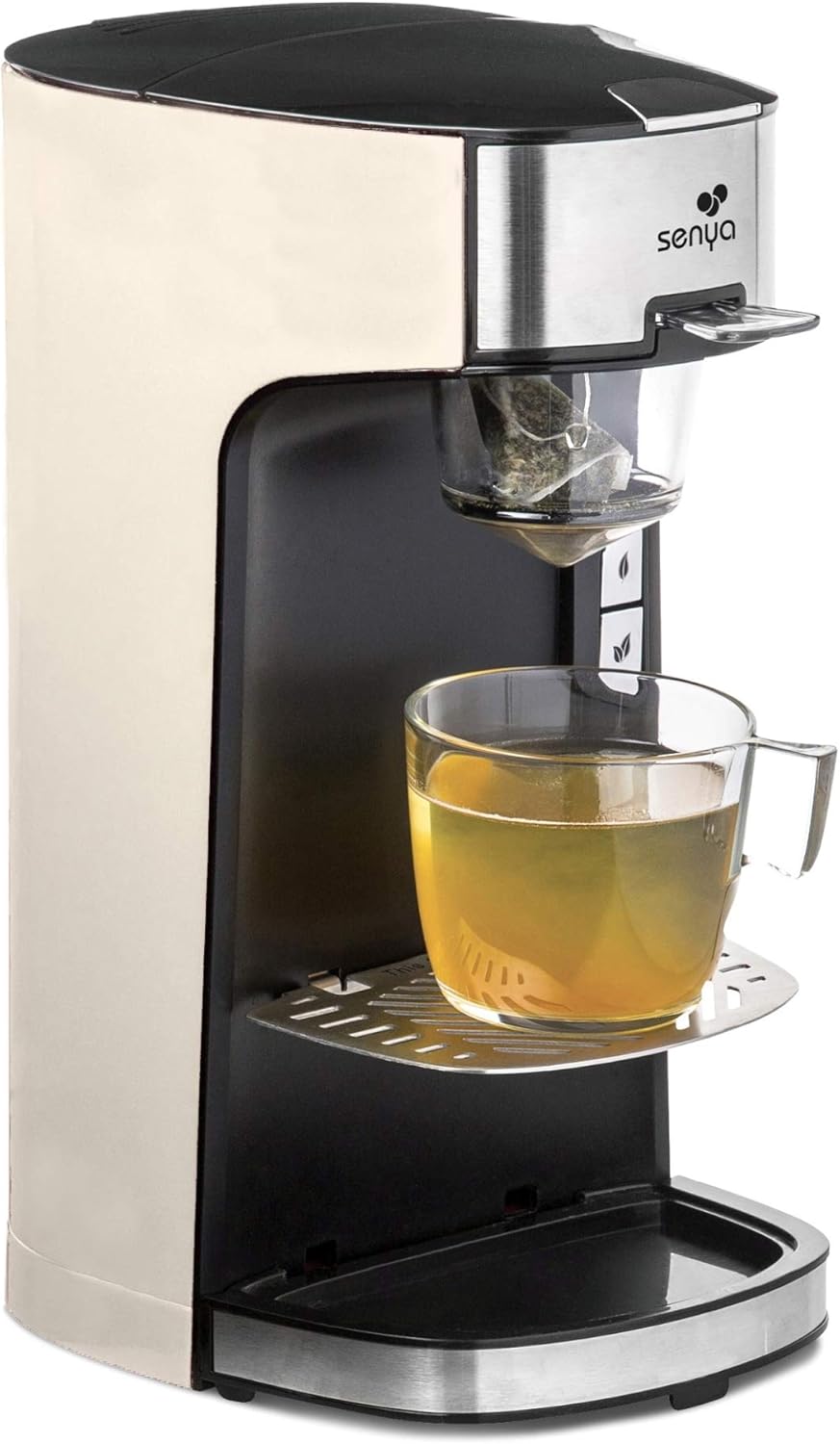 Ceainic electric Senya Tea Time, compatibil cu ceai vrac sau pliculeț, cu infuzor detașabil pentru cremă