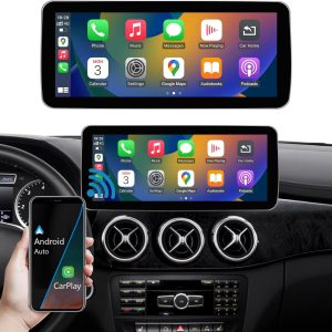 Radio auto cu ecran tactil de 10,25 inci pentru Mercedes Benz Clasa A/B GLA CLA W176 W246 C117 X117 X156 2013-2015 cu NTG 4.5/4.7 suport Apple Carplay/Android Auto/Mirrorlink