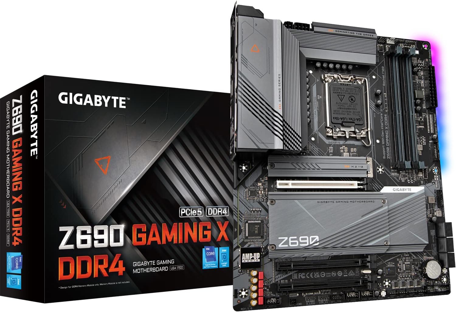 Placă de bază Gigabyte Z690 Gaming X 1700 ATX 4XDDDR4, multicoloră